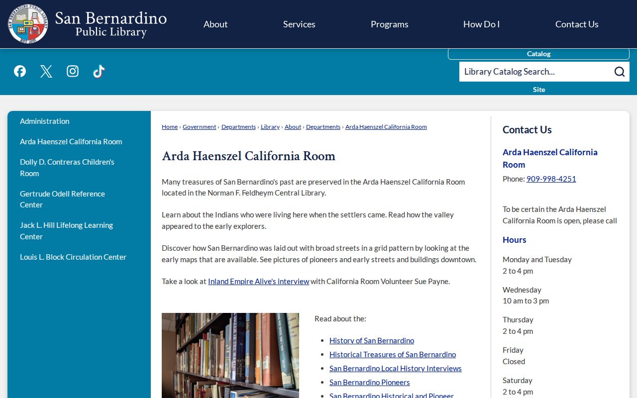 Colton people directories Arda Haenszel California Room local history